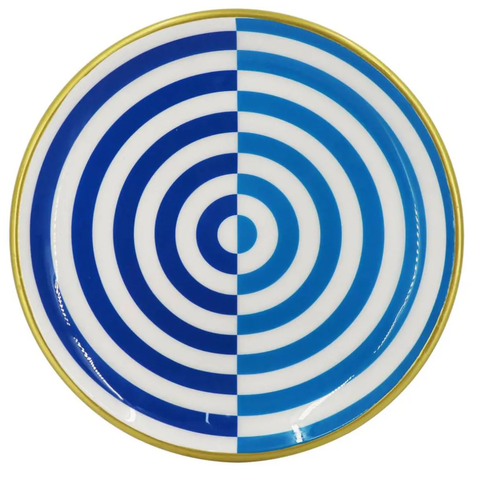 Jonathan Adler x Michaels 8" Blue & Dark Blue Illusion Metal Plate