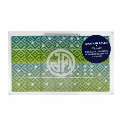 Jonathan Adler x Michaels Blue & Green Diamond Stripe Double Six Domino Set