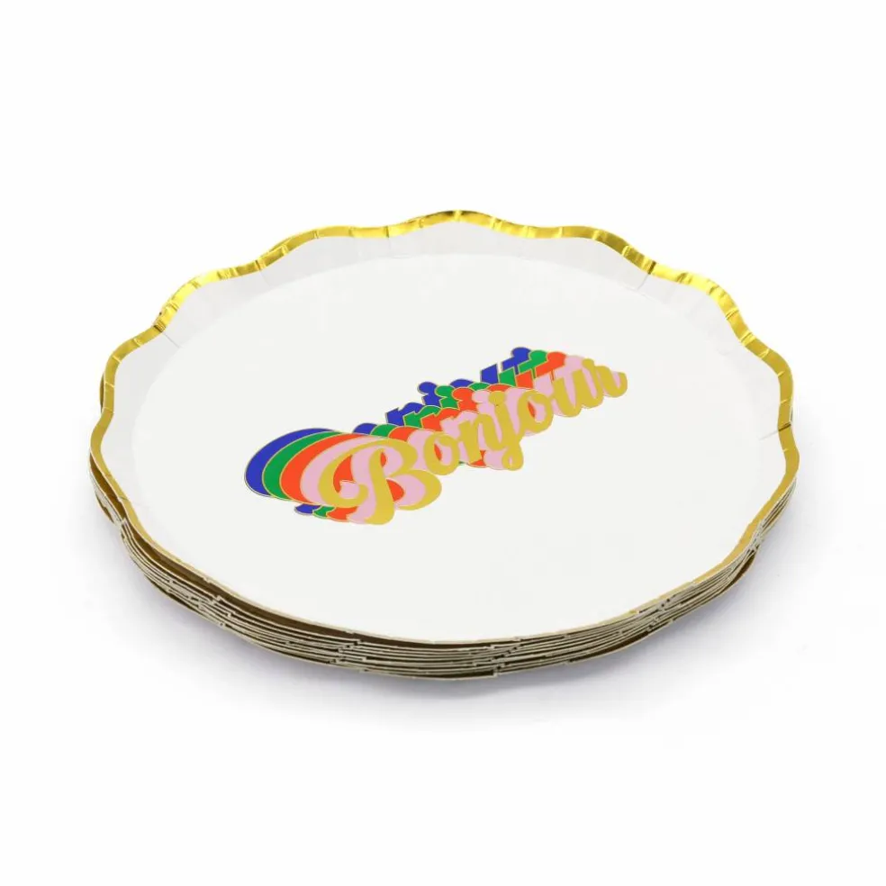 Jonathan Adler x Michaels 7" Bonjour Paper Snack Plates, 10ct.