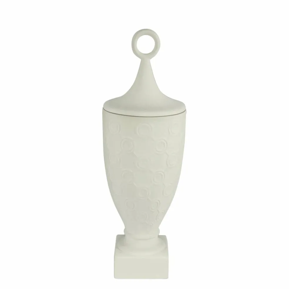 Jonathan Adler x Michaels 16.25" Circle Lattice DIY Ceramic Urn with Lid