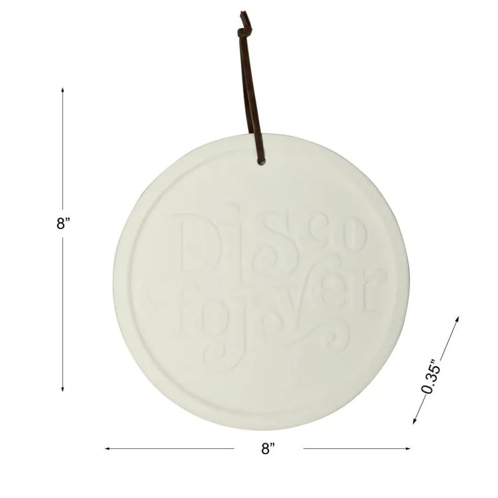Jonathan Adler x Michaels 8" Disco Forever DIY Round Ceramic Plaque