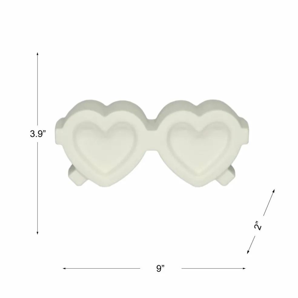 Jonathan Adler x Michaels 9" DIY Ceramic Heart Glasses Figurine