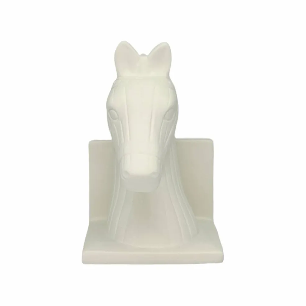 Jonathan Adler x Michaels 7" DIY Ceramic Trojan Horse Book End Set
