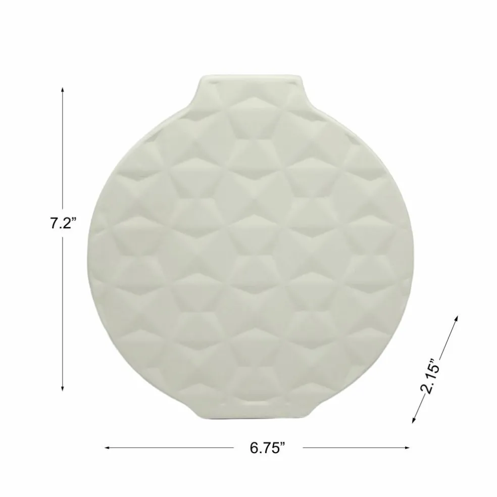 Jonathan Adler x Michaels 7.25" Embossed Geometric DIY Round Ceramic Vase