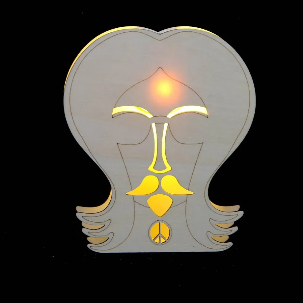 Jonathan Adler x Michaels 5.75" Free Love Hippie DIY LED Wood Décor