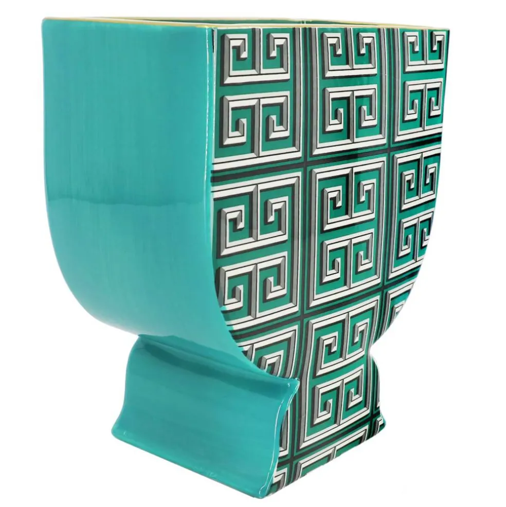 Jonathan Adler x Michaels 10" Green Greek Key Ceramic Vase