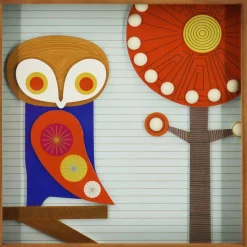 Jonathan Adler x Michaels 12" Green & Orange Owl Wall Art