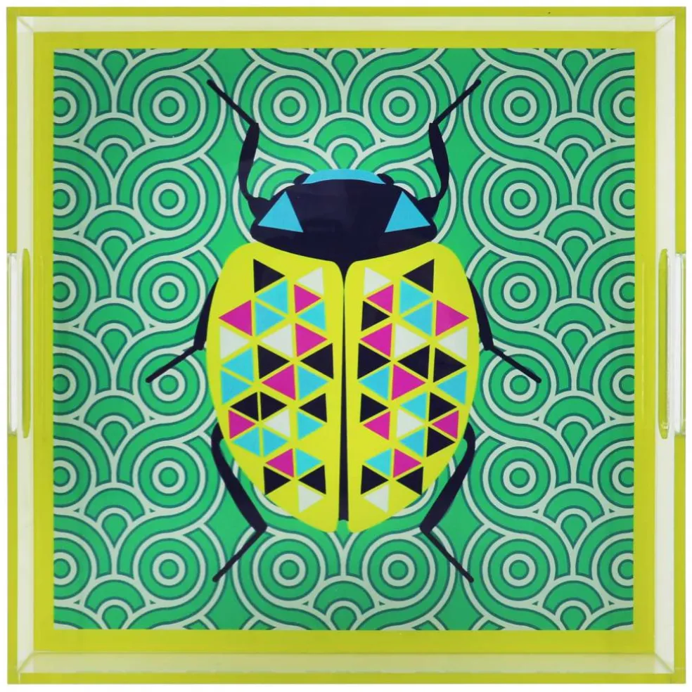 Jonathan Adler x Michaels 10.5" Green Beetle Art Plastic Tray