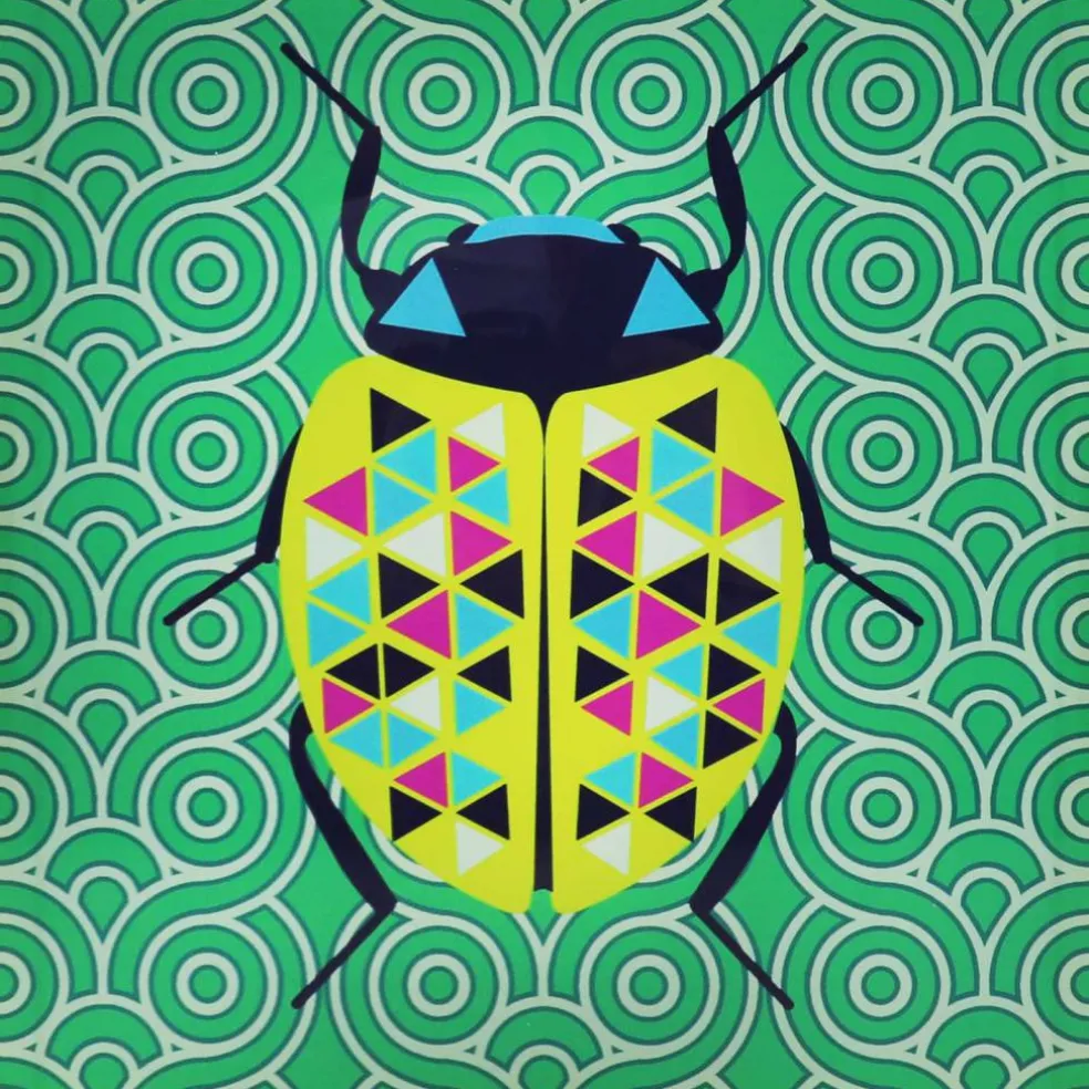 Jonathan Adler x Michaels 10.5" Green Beetle Art Plastic Tray