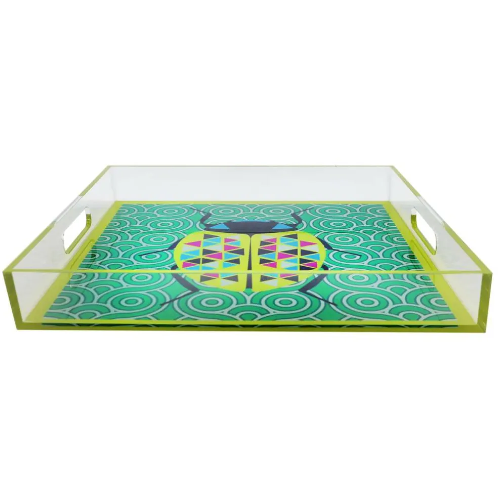Jonathan Adler x Michaels 10.5" Green Beetle Art Plastic Tray