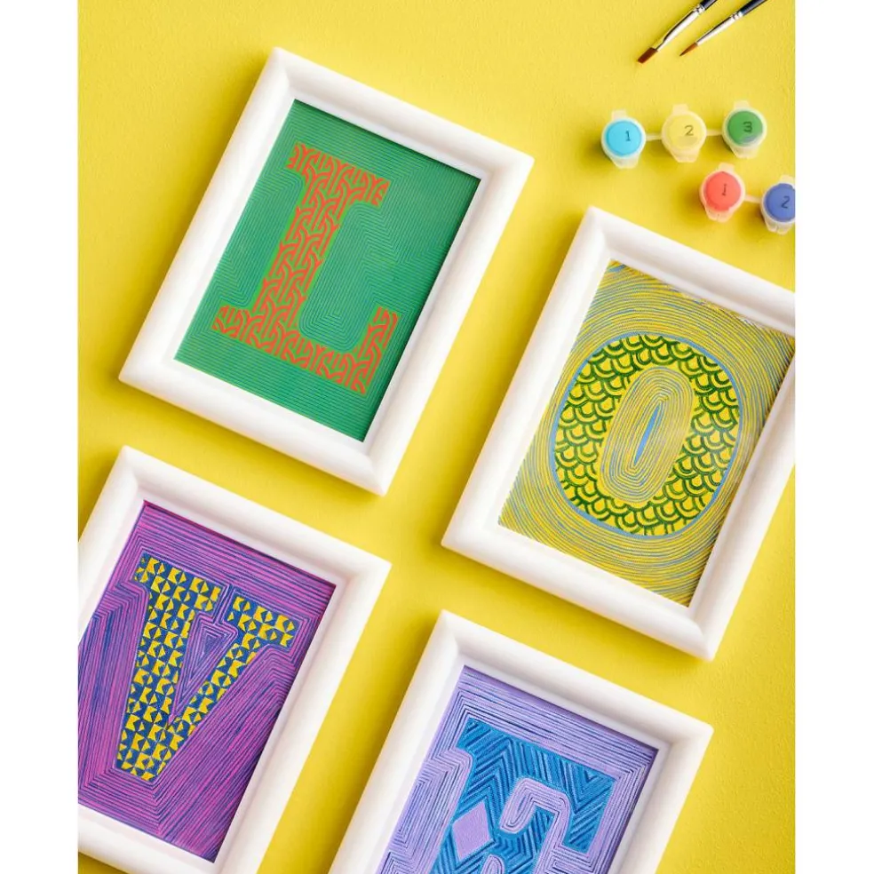 Jonathan Adler x Michaels LOVE Paint-By-Number Framed Gallery Kit