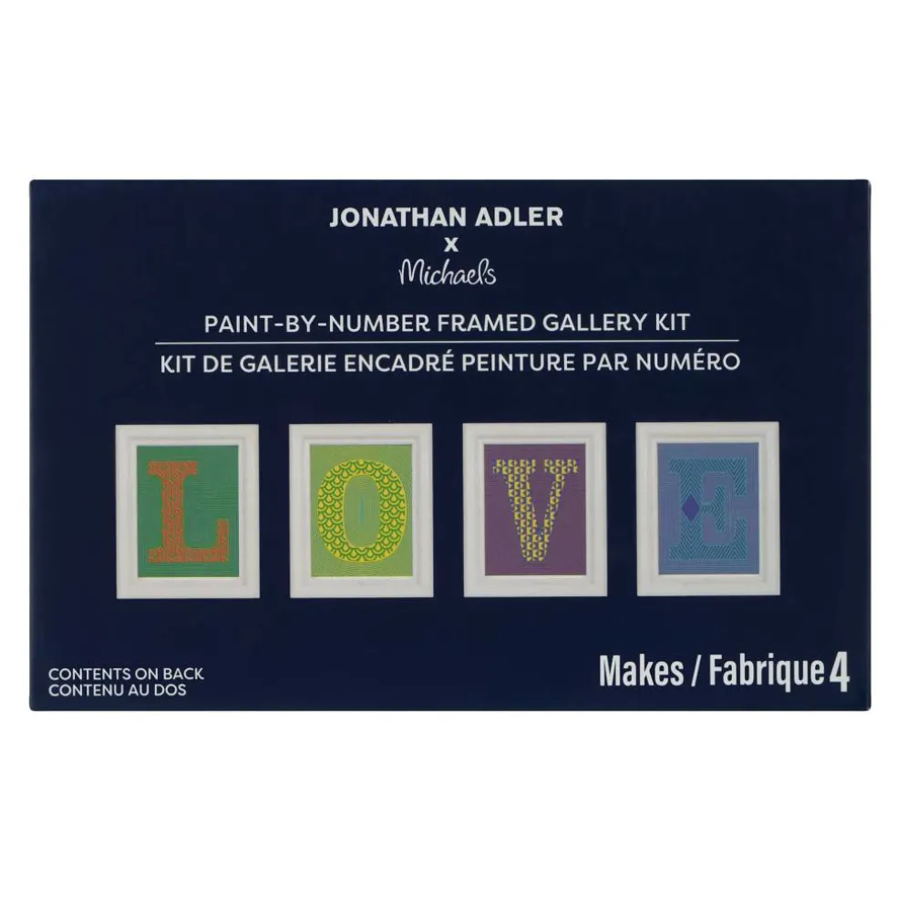 Jonathan Adler x Michaels LOVE Paint-By-Number Framed Gallery Kit