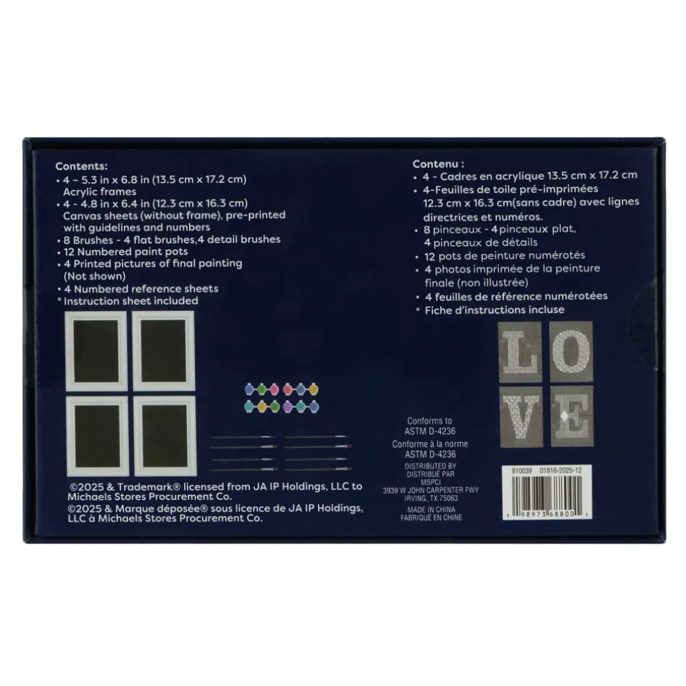 Jonathan Adler x Michaels LOVE Paint-By-Number Framed Gallery Kit