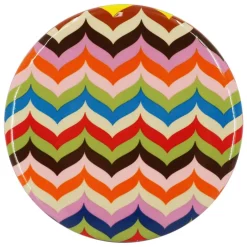 Jonathan Adler x Michaels 5.5" Multicolor Chevron Ceramic Container with Lid