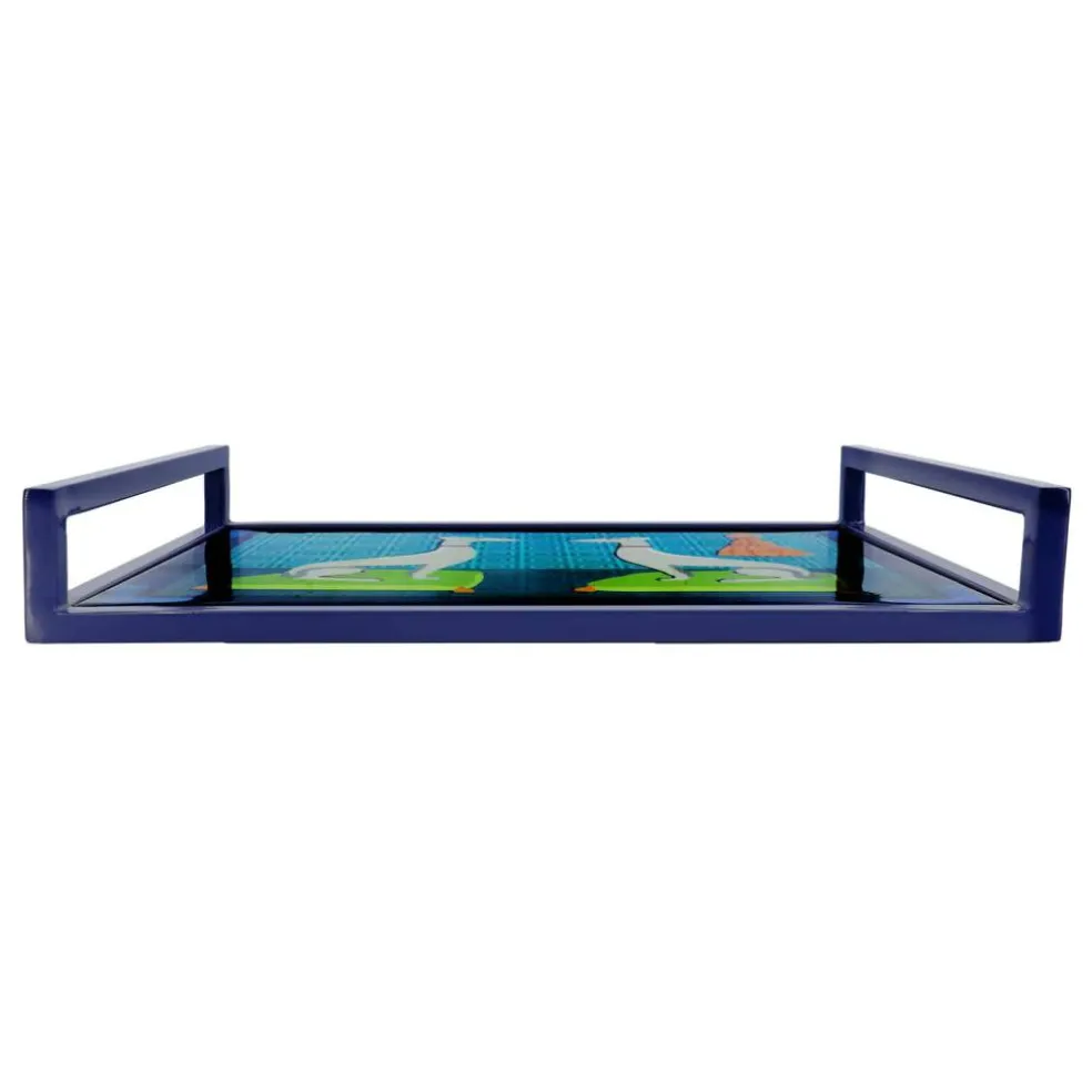 Jonathan Adler x Michaels 15" Multicolor Greyhound Pair Metal Tray