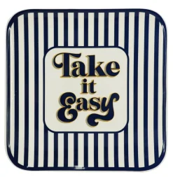 Jonathan Adler x Michaels 12.25" Navy Take it Easy Ceramic Plate