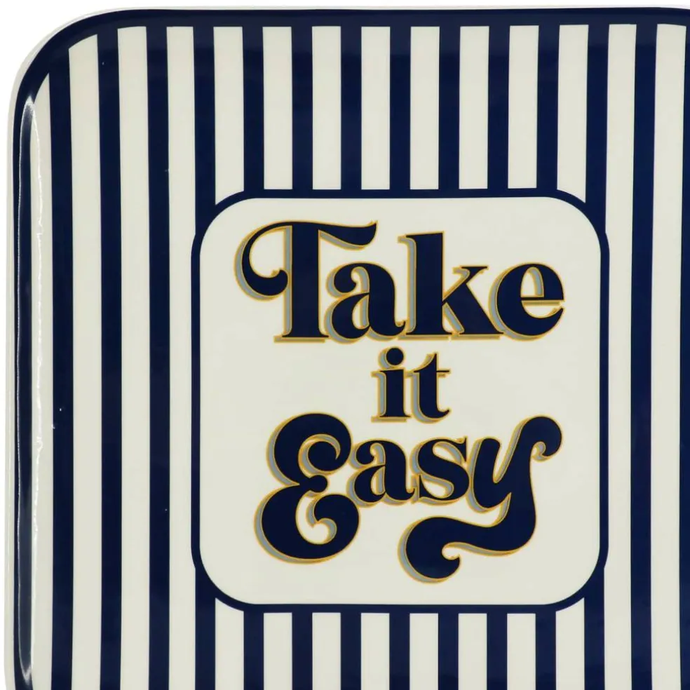 Jonathan Adler x Michaels 12.25" Navy Take it Easy Ceramic Plate