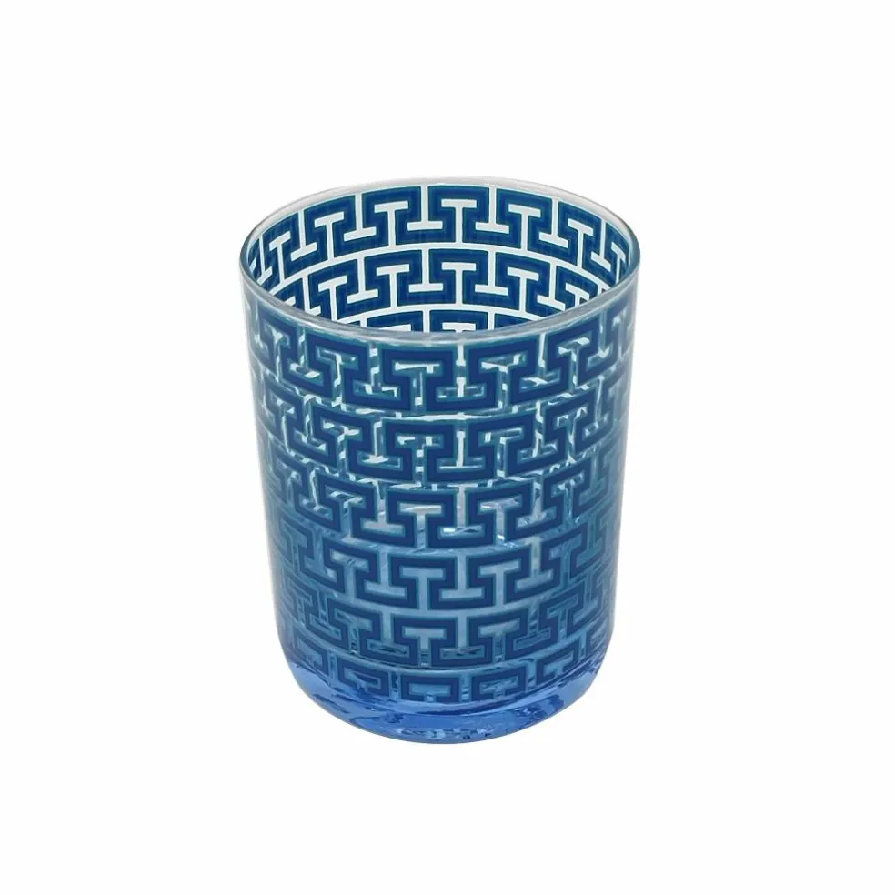 Jonathan Adler x Michaels 10.8oz. Blue Madrid Key Glass Cup