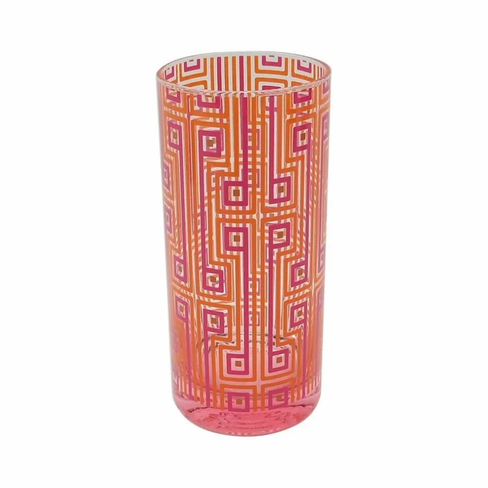 Jonathan Adler x Michaels 15.2oz. Red Geometric Highball Glass