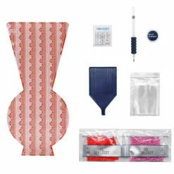 Jonathan Adler x Michaels Pink Zig Zag Stripe Diamond Art Vase Kit