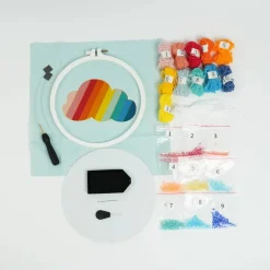 Jonathan Adler x Michaels Rainbow Cloud Needle Punch & Bead Embroidery Kit