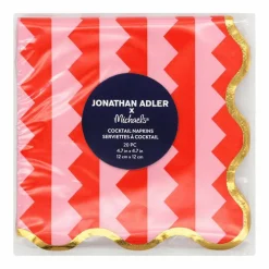 Jonathan Adler x Michaels Red Print Cocktail Napkins, 20ct.