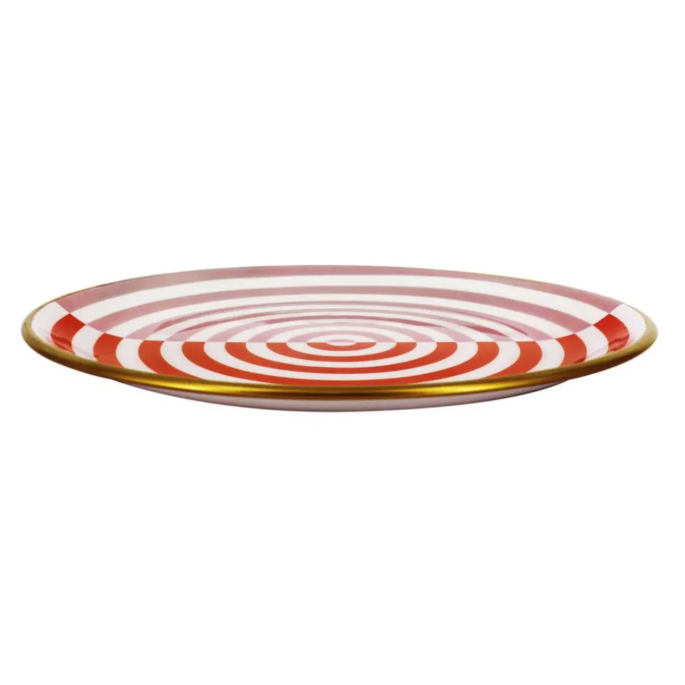 Jonathan Adler x Michaels 12" Red & Pink Illusion Metal Plate