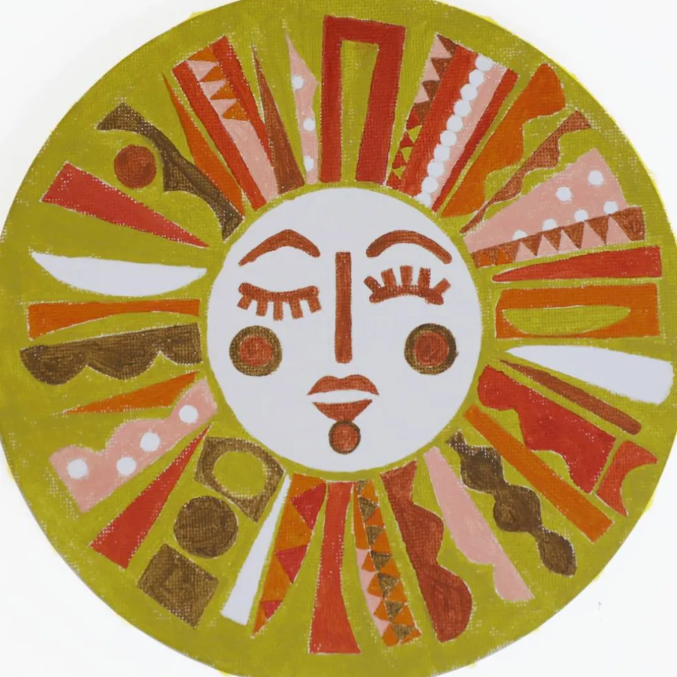 Jonathan Adler x Michaels 7" Round Sun Canvas Painting Kit
