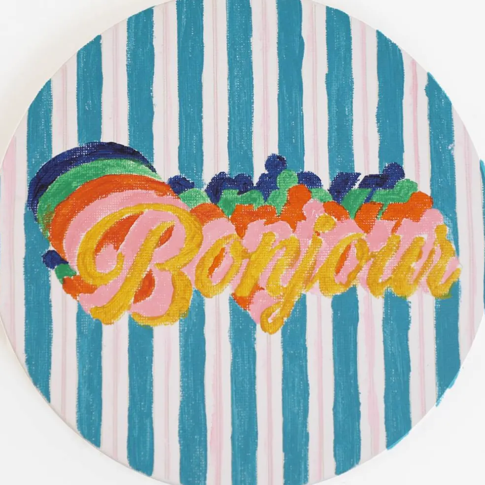 Jonathan Adler x Michaels 7" Round Bonjour Canvas Painting Kit