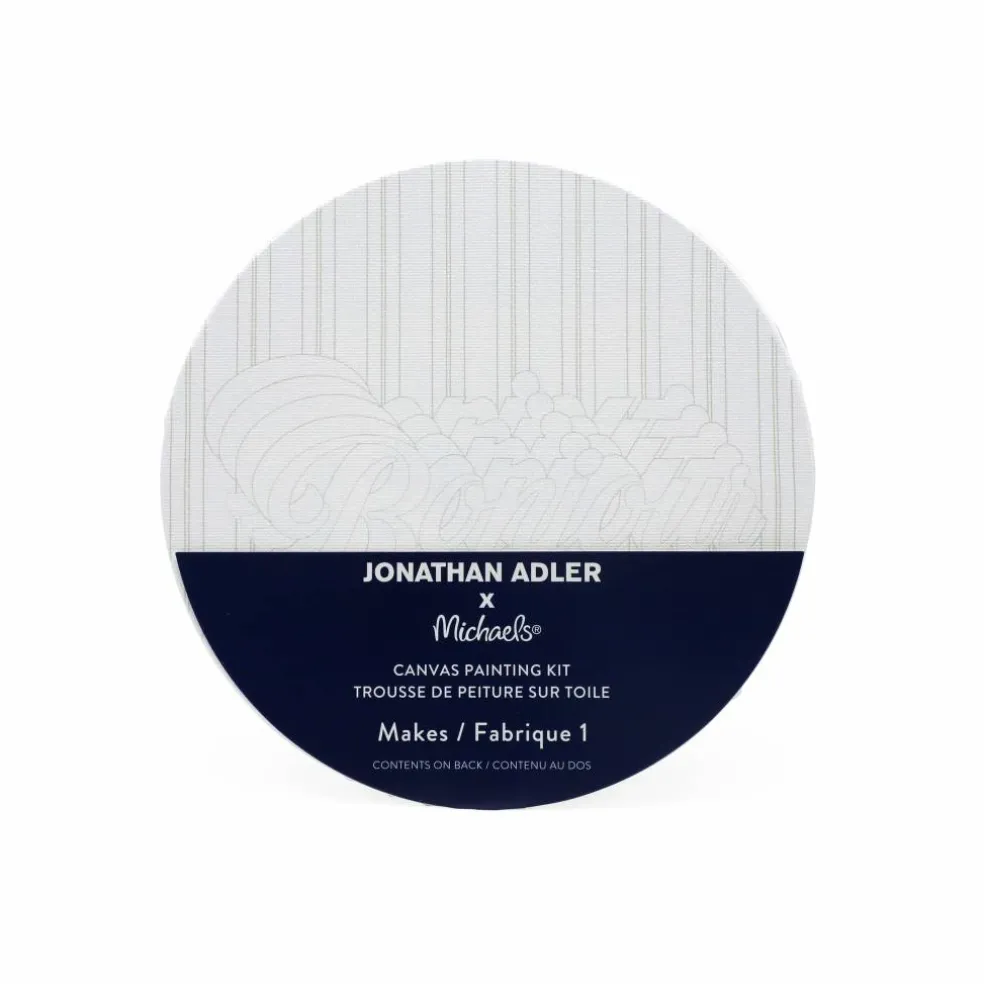 Jonathan Adler x Michaels 7" Round Bonjour Canvas Painting Kit