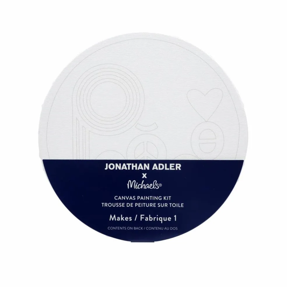 Jonathan Adler x Michaels 7" Round Peace Canvas Painting Kit