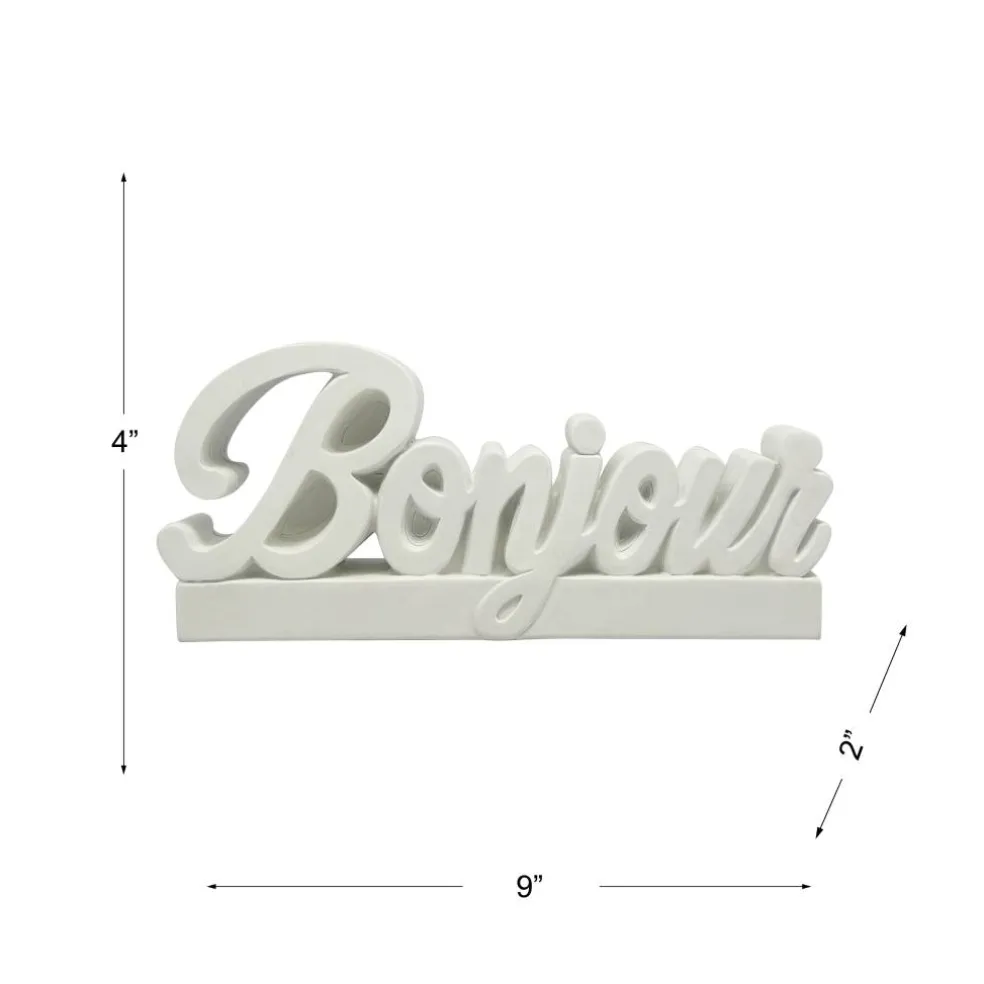 Jonathan Adler x Michaels 9" Script DIY Resin Bonjour Figurine