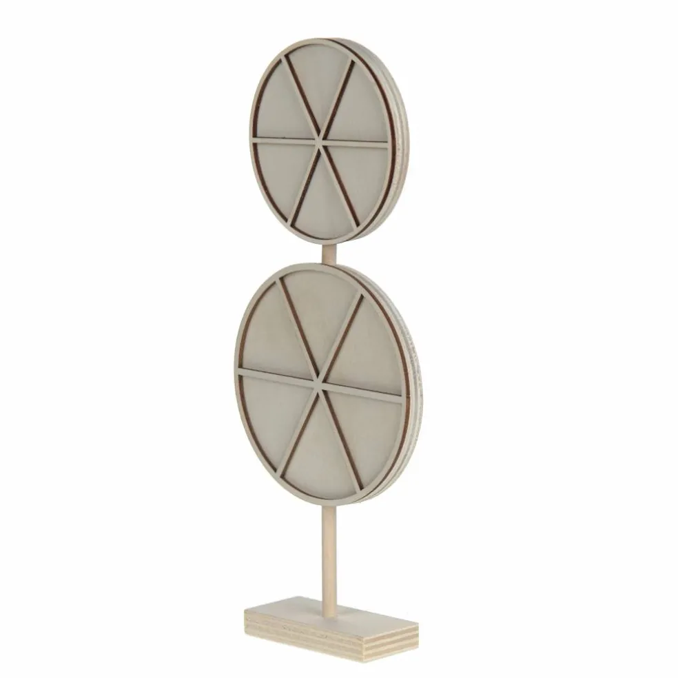 Jonathan Adler x Michaels 10.25" Stacked Wheels DIY Wood Tabletop Décor with Stand