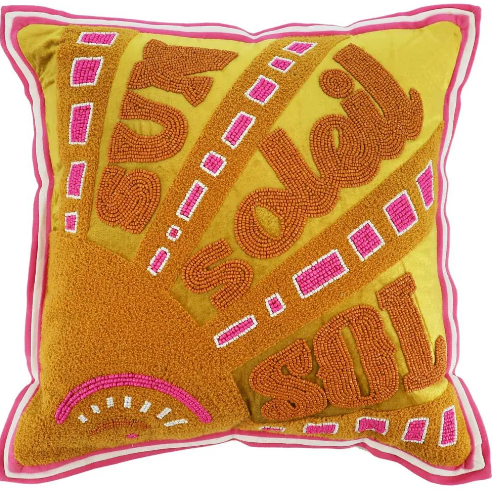 Jonathan Adler x Michaels 18" Sun Soleil Beaded Embroidered Pillow