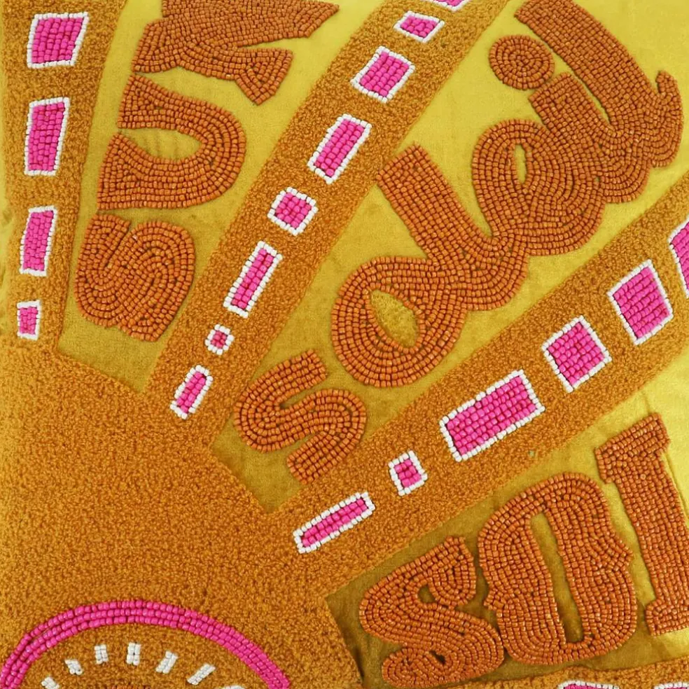 Jonathan Adler x Michaels 18" Sun Soleil Beaded Embroidered Pillow