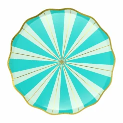 Jonathan Adler x Michaels 9" Teal Stripes Paper Dinner Plates, 10ct.