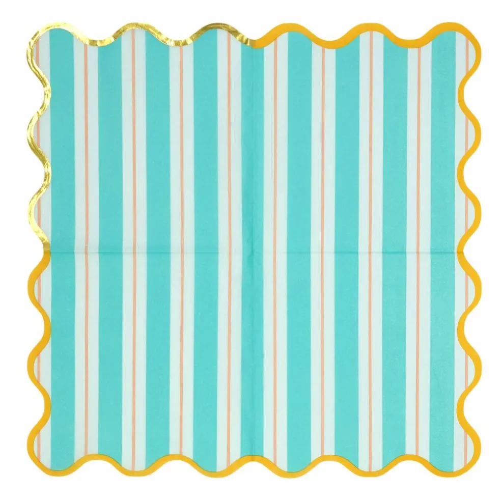 Jonathan Adler x Michaels Teal Stripe Lunch Napkins, 20ct.