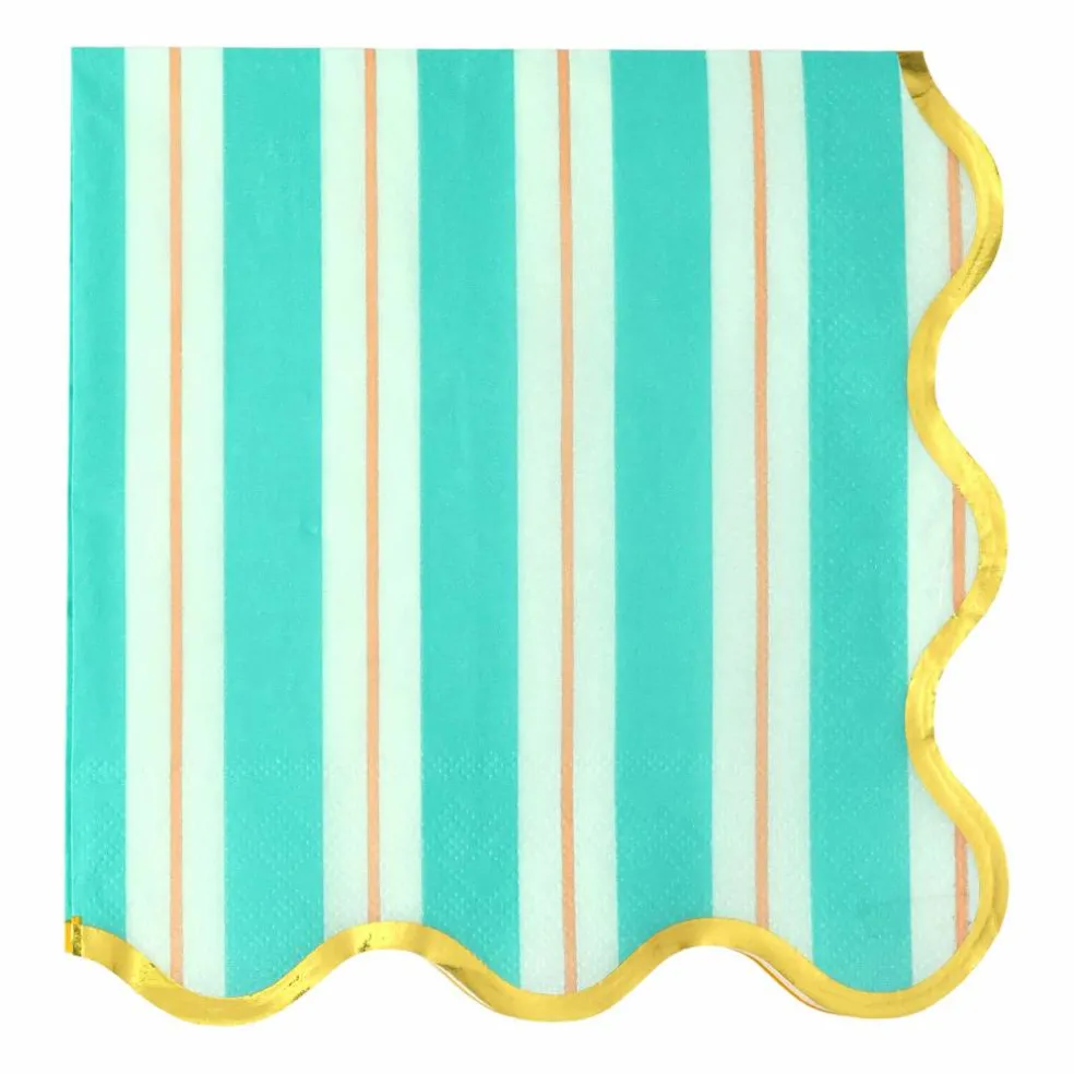 Jonathan Adler x Michaels Teal Stripe Lunch Napkins, 20ct.