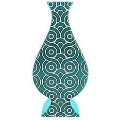 Jonathan Adler x Michaels 11.75" Turquoise Graphic Swirl Tabletop Ceramic Vase