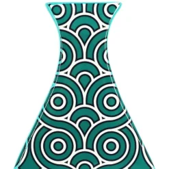 Jonathan Adler x Michaels 11.75" Turquoise Graphic Swirl Tabletop Ceramic Vase