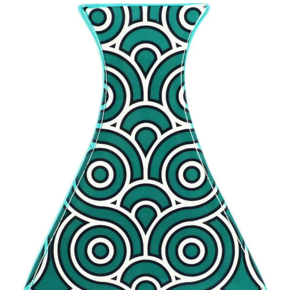 Jonathan Adler x Michaels 11.75" Turquoise Graphic Swirl Tabletop Ceramic Vase