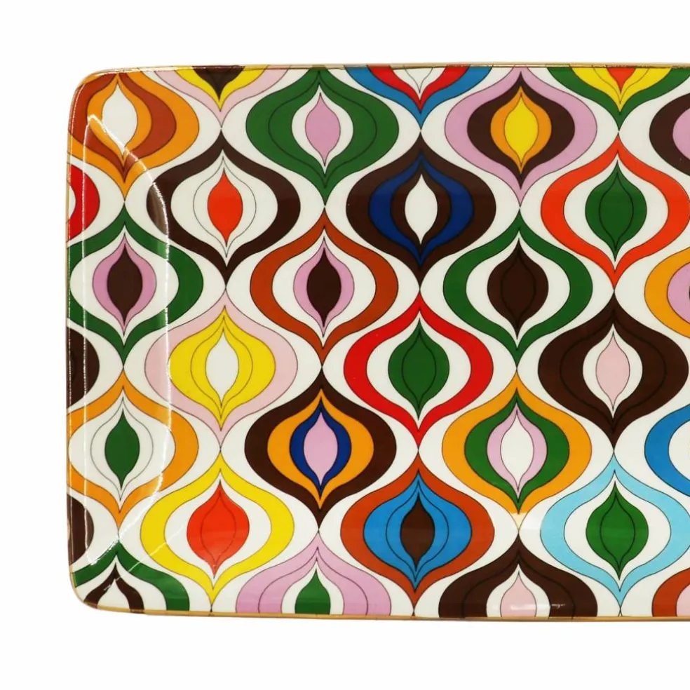 Jonathan Adler x Michaels 6.25" x 11.5" Bargello Waves Ceramic Plate