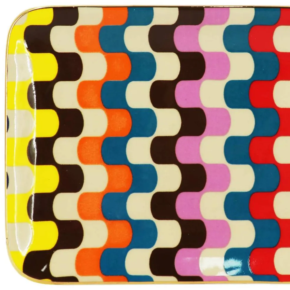 Jonathan Adler x Michaels 4.25" x 6.25" Bargello Waves Ceramic Plate