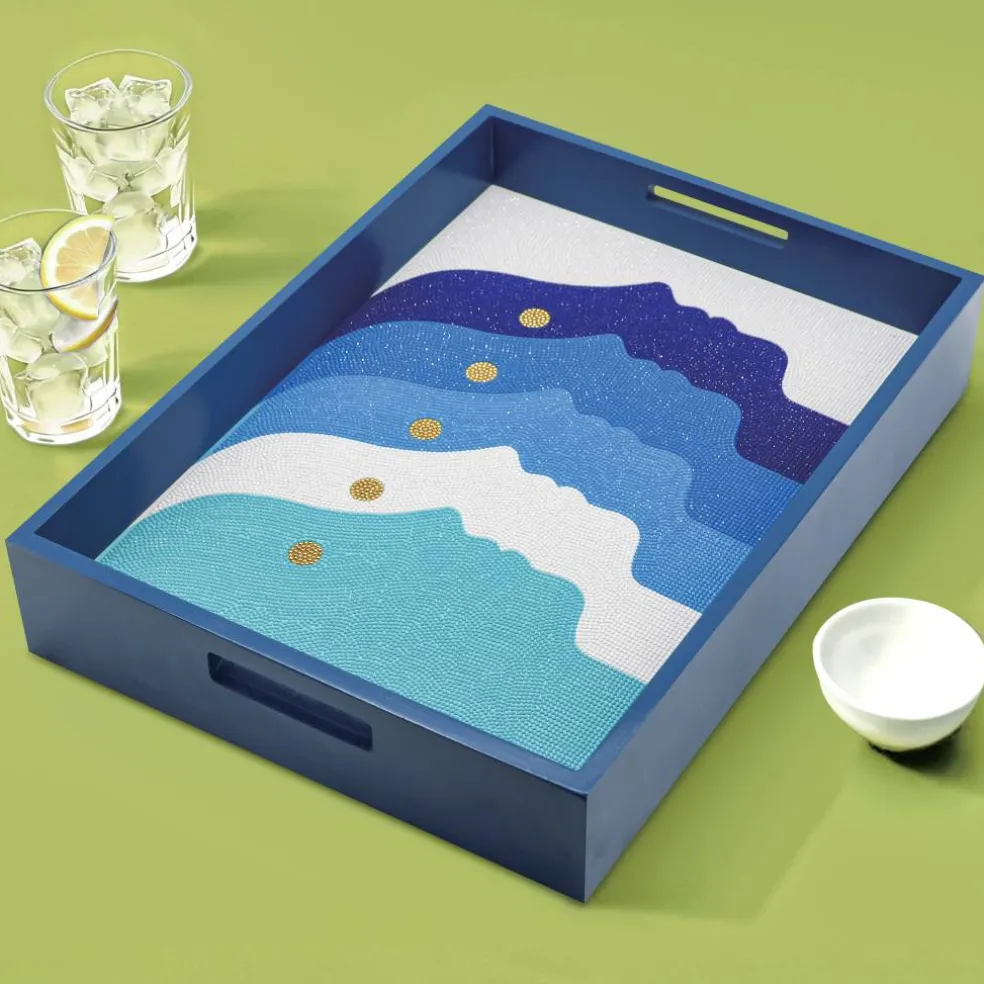 Jonathan Adler x Michaels 14" x 18" Blue Atlas Diamond Art Tray Kit