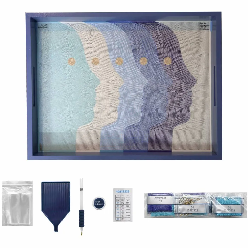 Jonathan Adler x Michaels 14" x 18" Blue Atlas Diamond Art Tray Kit