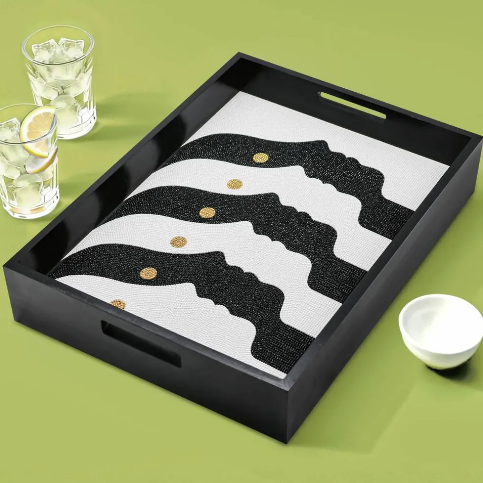 Jonathan Adler x Michaels 14" x 18" Black & White Atlas Diamond Art Tray Kit