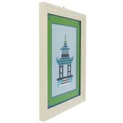 Jonathan Adler x Michaels 14.5" x 18.5" Blue & Green Pagoda Wall Art