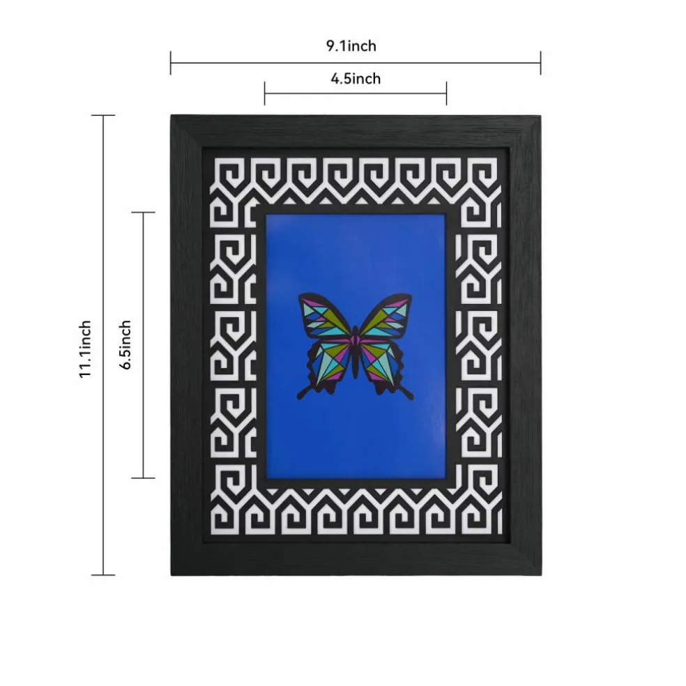 Jonathan Adler x Michaels 5" x 7" Black & White Greek Key Matted Wood Tabletop Frame