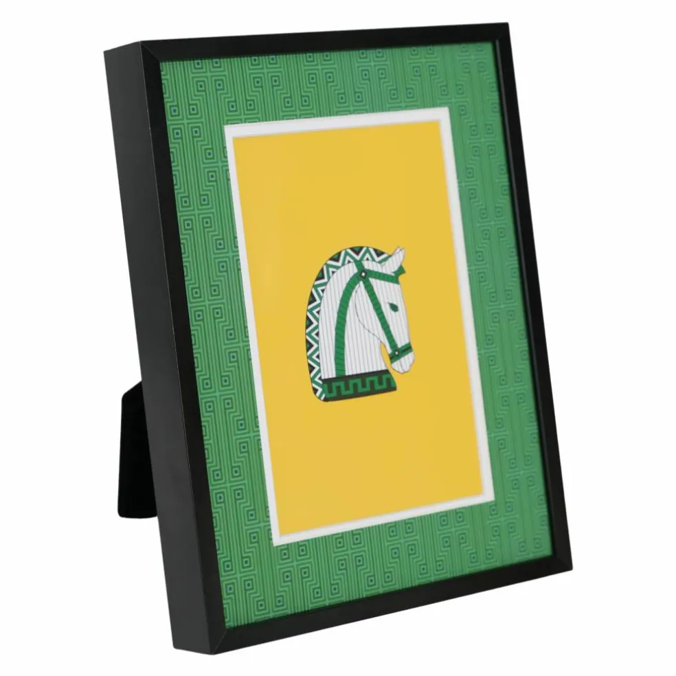 Jonathan Adler x Michaels 4" x 6" Black & Green Greek Key Matted Metal Tabletop Frame