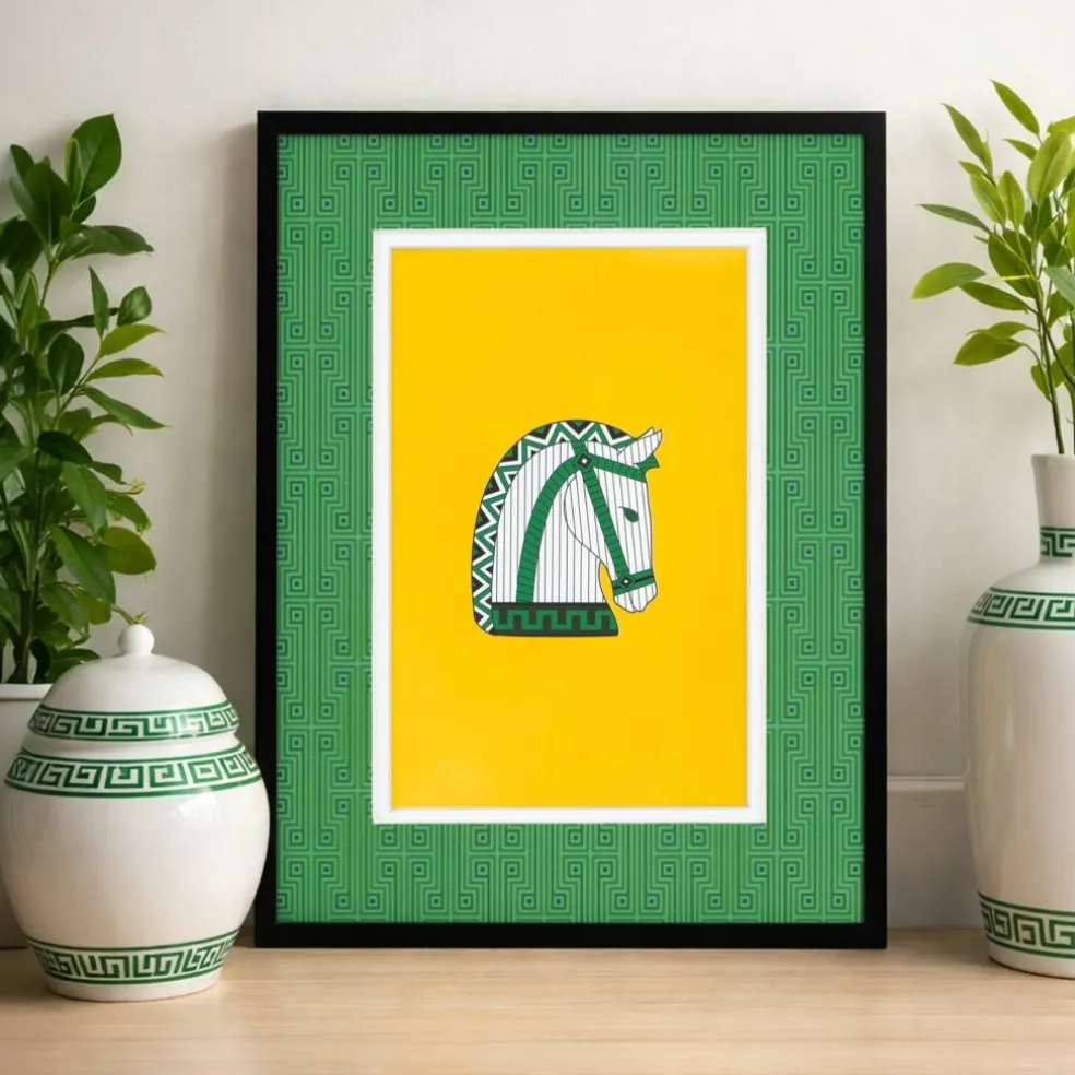 Jonathan Adler x Michaels 4" x 6" Black & Green Greek Key Matted Metal Tabletop Frame